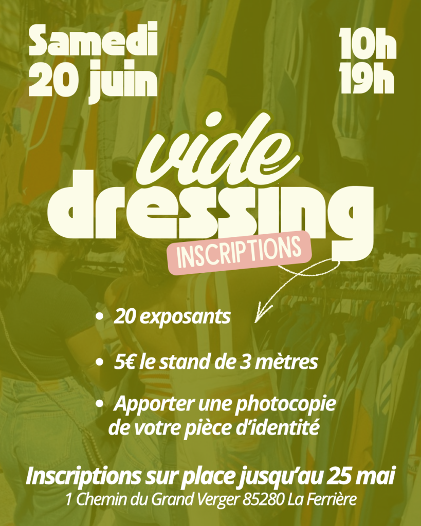 Affiche vide dressing du 20 juin 2026