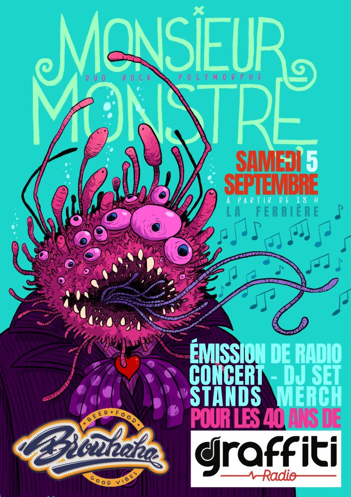 visuels des 40 ans de Graffiti x Monsieur Monstre